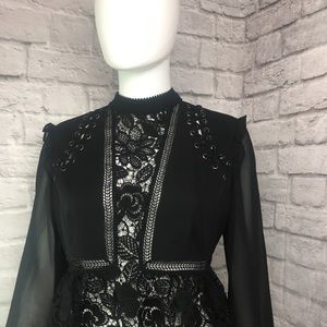 Self-Portrait Black Lace blouse    Size: 4